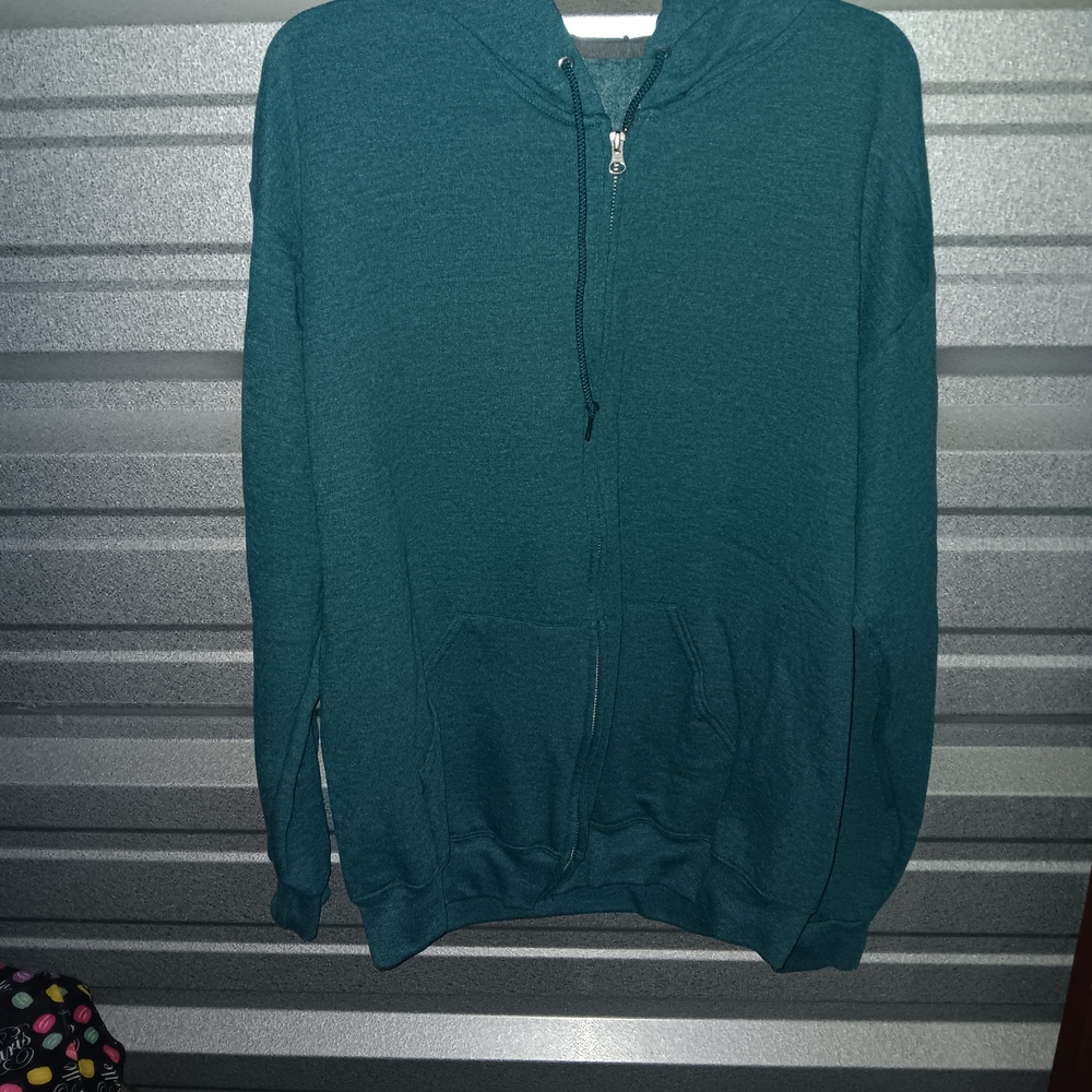 Fruit of the Loom Men's Zip-Up Sweater in Teal